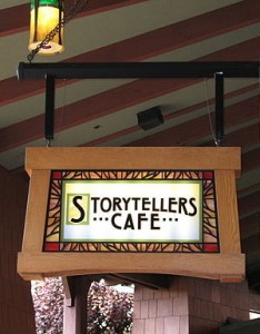 Storyteller's Cafe sign